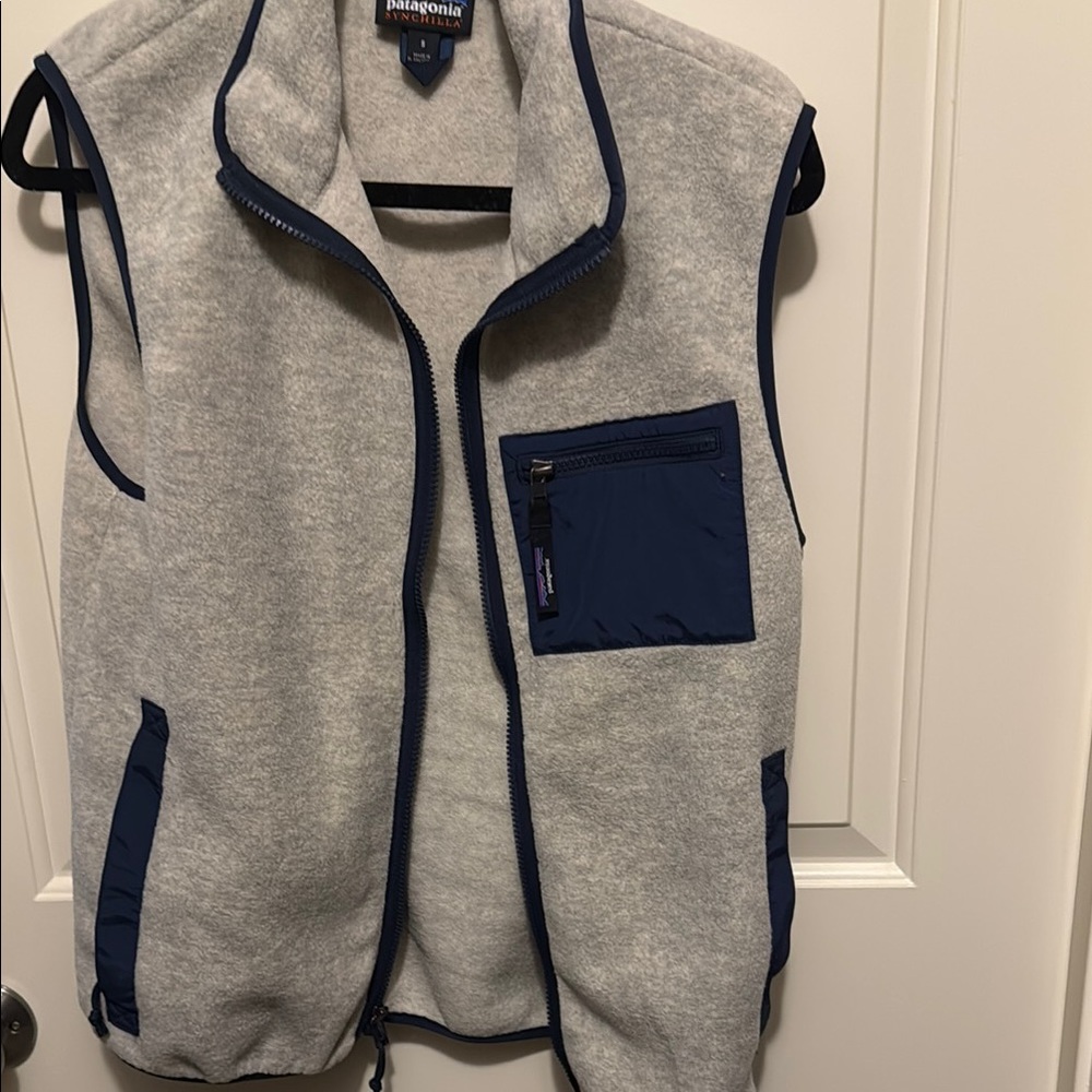 Patagonia Gray and Blue Vest